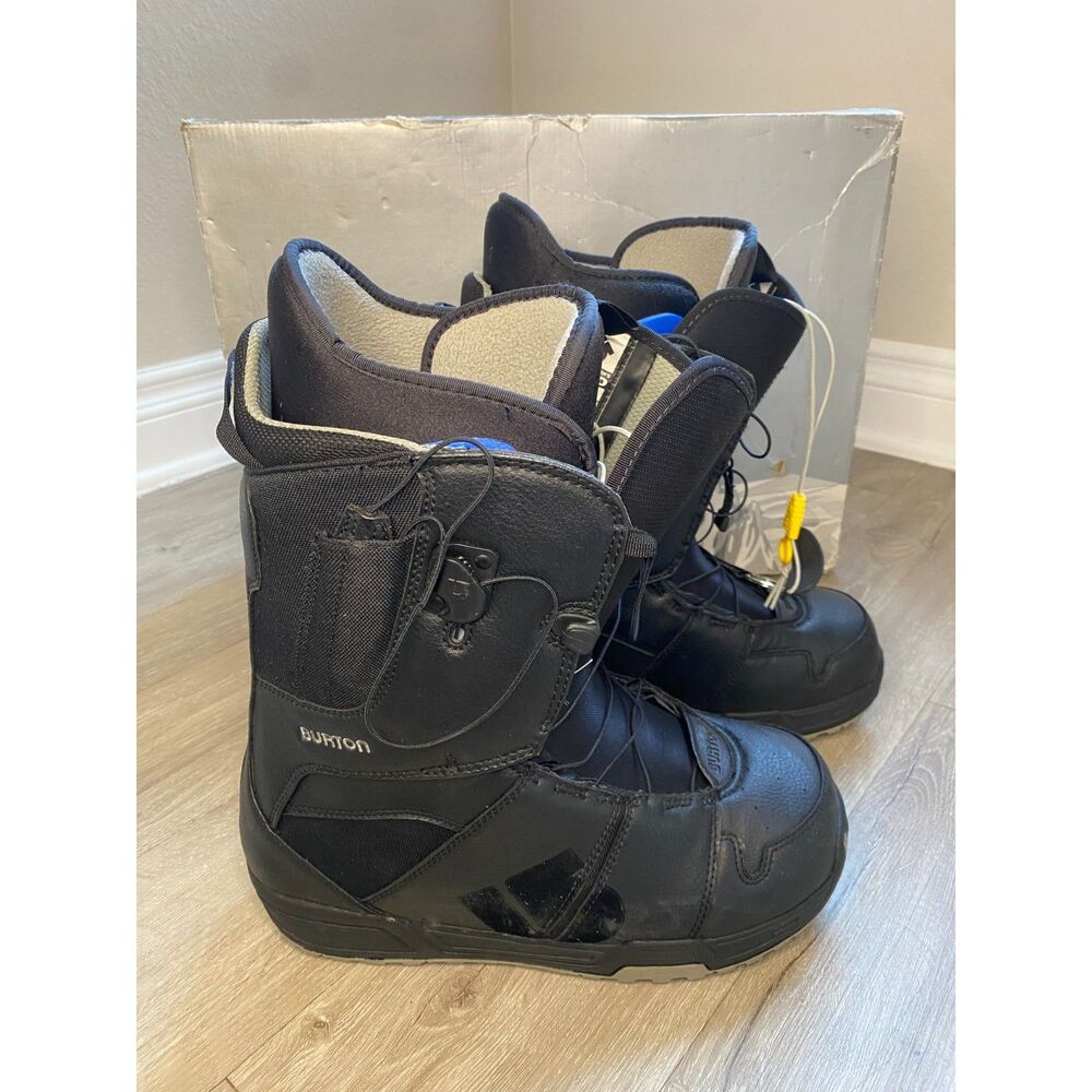 Burton Moto Snowboard Boots Mens 11 Black Gray Speed Zone Lacing w/ Box